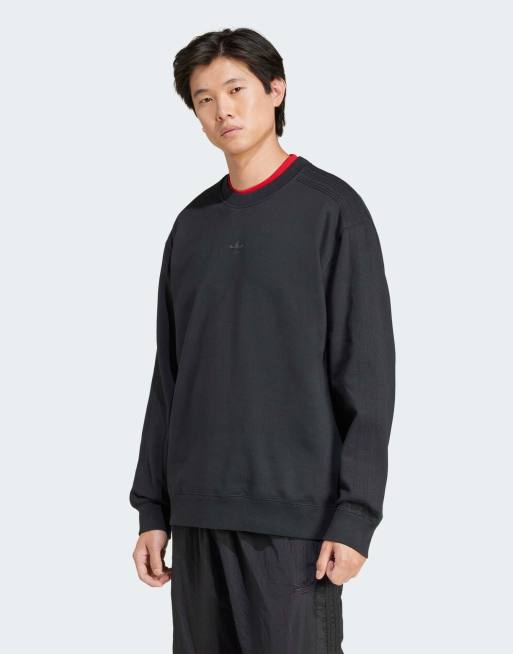 adidas Originals - Premium Essentials - Felpa girocollo nera
