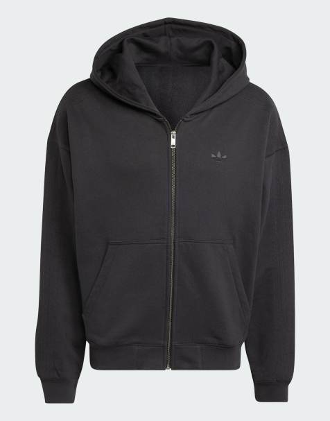 adidas Originals Premium essentials full-zip hoodie in black - view 1