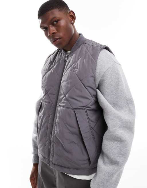 adidas Originals - Premium Essentials - Gilet trapuntato in nylon grigio