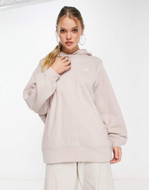 Adidas essential hoodie online sweatshirt taupe