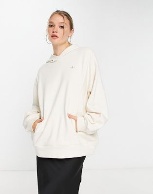 adidas Originals premium essentials hoodie in off white