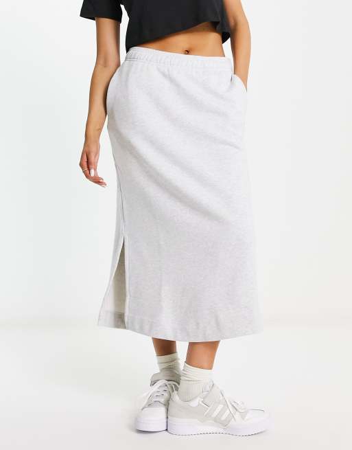 essentials midi skirt in grey | ASOS