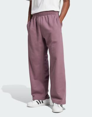 adidas Originals Premium Essentials Open Hem Joggers in purple