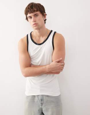 [adidas Originals] adidas Originals Premium Essentials singlet in white L Cloud white