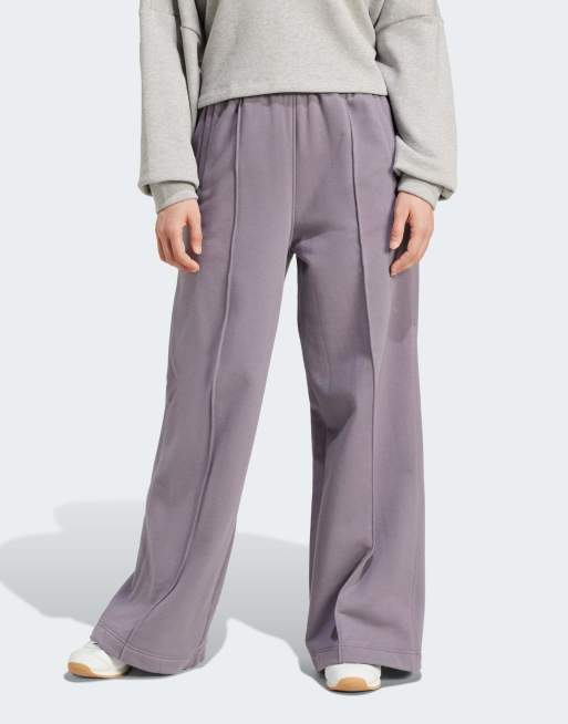 adidas Originals – Premium Essentials – Szare joggersy z szerokimi nogawkami i zaszewkami
