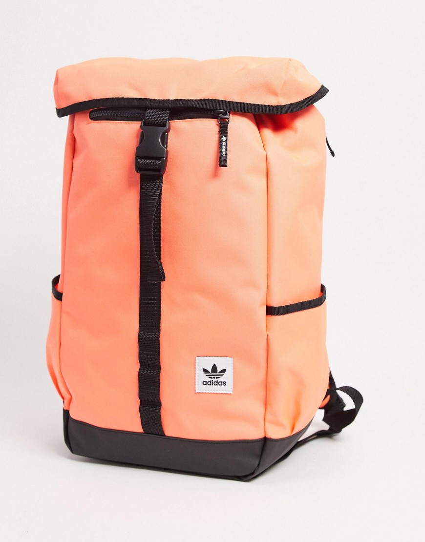 Adidas Originals Premium Essentials Top Loader backpack in signal coral-Pink
