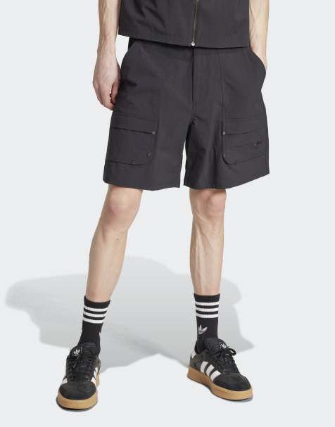 adidas Originals Premium essentials utility cargo shorts in black - view 1