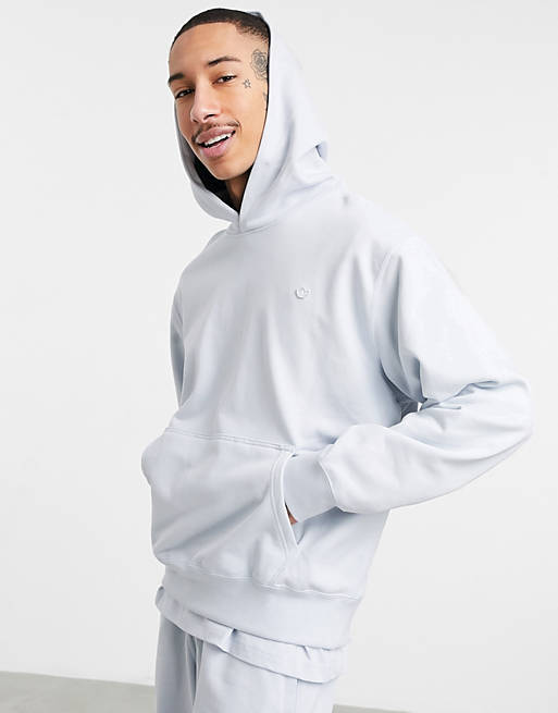 adidas Originals premium hoodie co-ord in halo blue