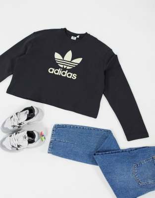 adidas cropped crew neck