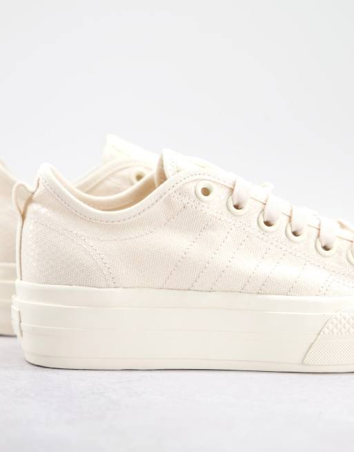 adidas gazelle silver green womens adidas Originals Nizza Platform White Women's Shoes, Size: 10