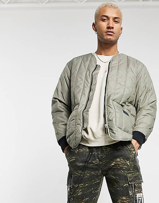 adidas Originals premium RYV padded utility jacket in khaki | ASOS