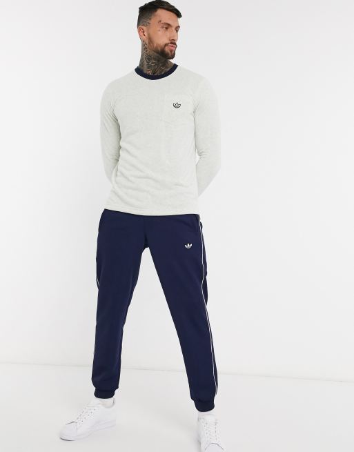 Adidas originals samstag premium joggers in navy store
