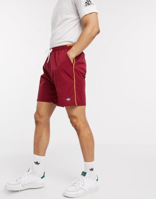 burgundy adidas shorts