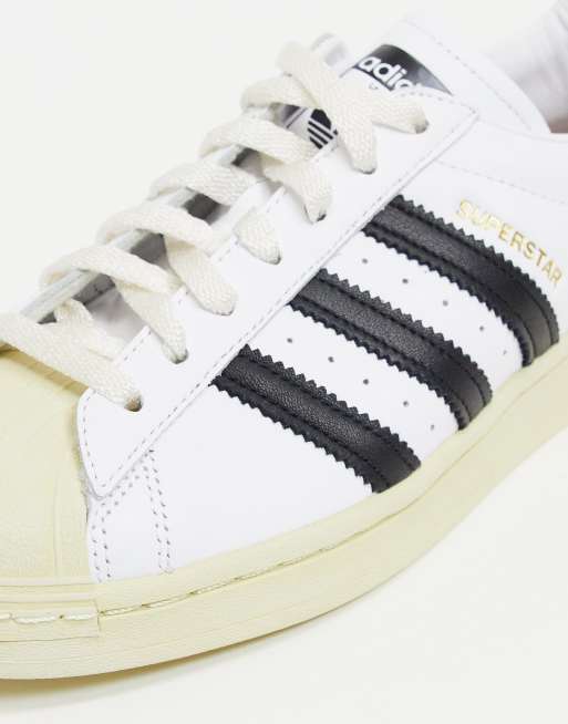 Disco slutpunkt montering adidas Originals Premium Superstar 80s sneakers in white | ASOS