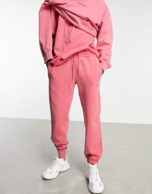 Adidas pink best sale jogging suit