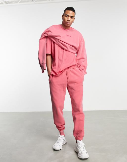 Adidas best sale sweatpants pink