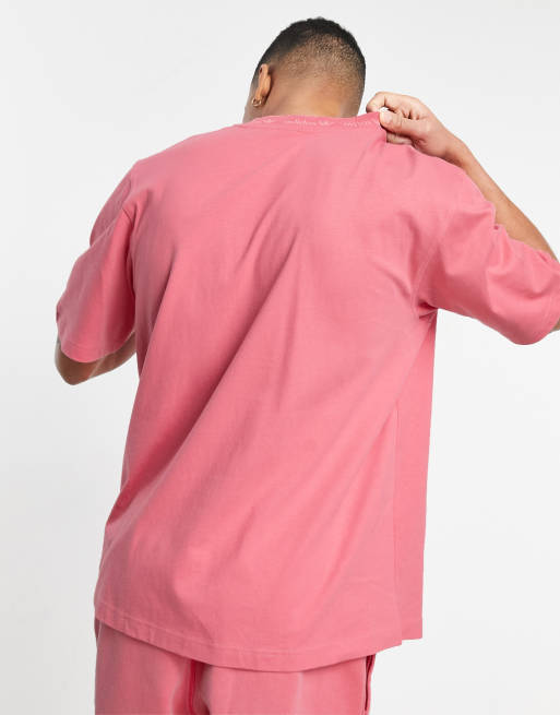 Adidas originals overdyed premium sweatshirt with chest logo in pink hotsell