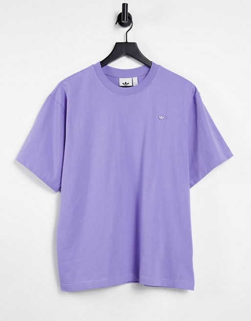 adidas Originals premium t-shirt in light purple