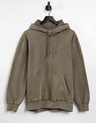 adidas olive washed hoodie