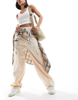 adidas Originals adidas Originals premium utility cargo trousers in sand-Neutral