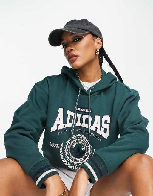 adidas Originals Preppy Varsity large logo in dark ASOS