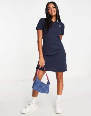 adidas Varsity' polo shirt dress in dark navy | ASOS