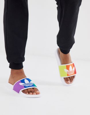 adidas pride flip flops