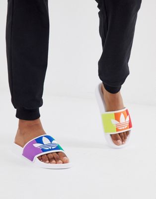 adidas Originals – Pride Adilette – Tofflor-Flerfärgad