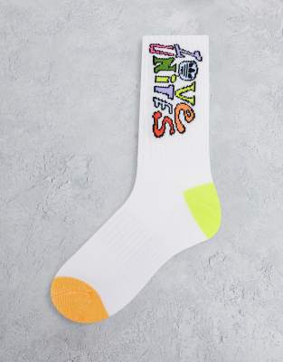 adidas Originals Pride 'love unites' 3pk crew socks in white