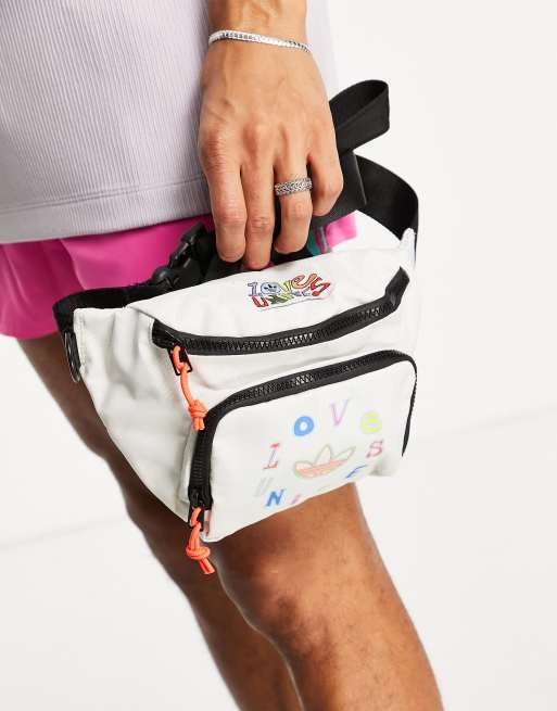 adidas Originals Pride love unites fanny pack in off white