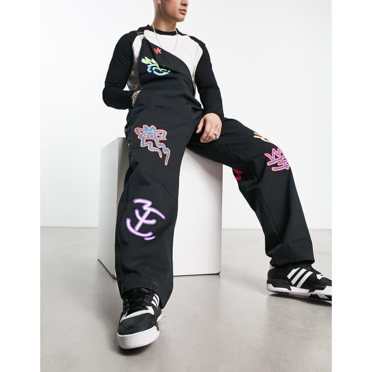 adidas Originals Pride overalls in black with Love Unites print