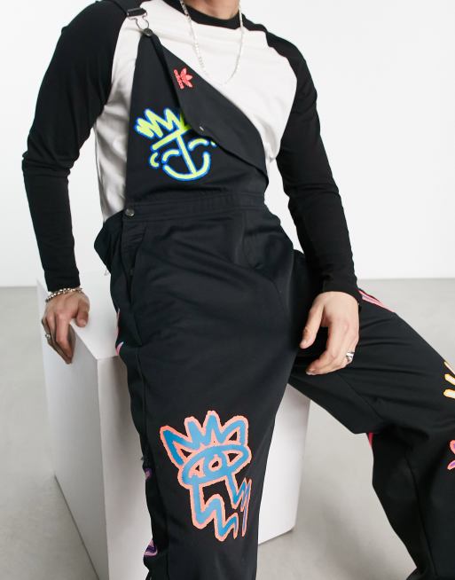 adidas Originals Pride overalls in black with Love Unites print