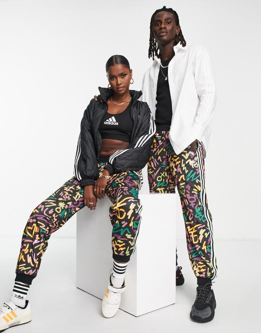 Adidas printed track store pants