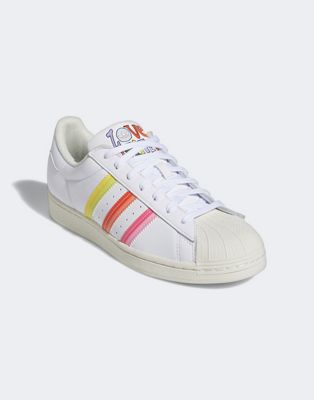 adidas Originals Pride Superstar trainers in white