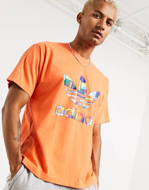 Adidas orange t deals shirt