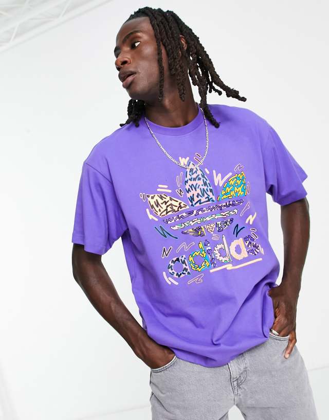 adidas Originals Pride t-shirt in purple with Love Unites print