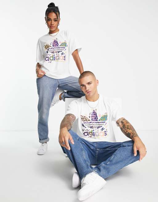 adidas Originals Pride T shirt in wit met Love Unites print