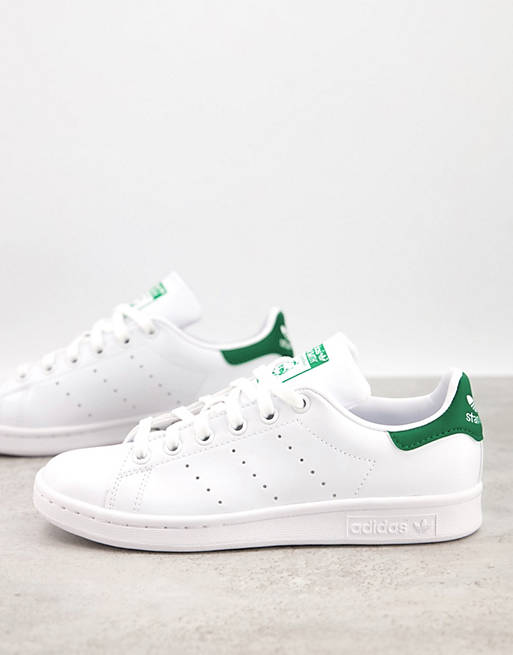 adidas Originals Primegreen Stan Smith sneakers in white and green ...