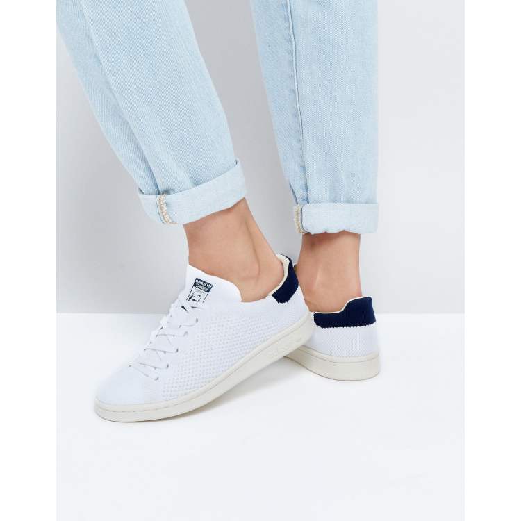 Adidas primeknit stan smith white sales