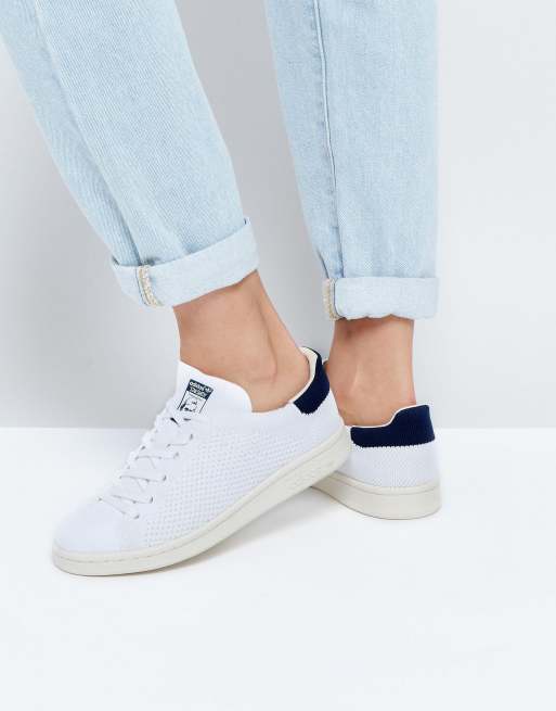 Adidas originals white primeknit stan clearance smith trainers