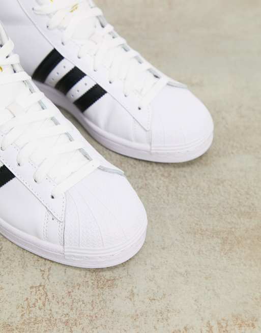 Adidas white leather high tops sale