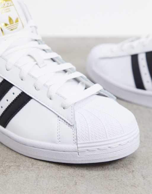 Adidas white shop leather high tops