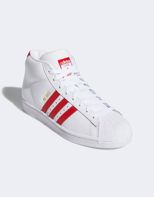 Adidas pro model sales red and white