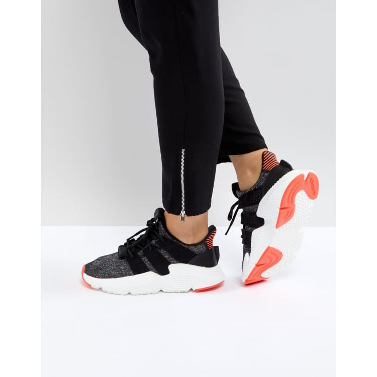 Adidas originals prophere sneakers in black and pink best sale