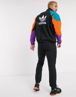 adidas Originals PT3 fleece half zip jacket in black | ASOS