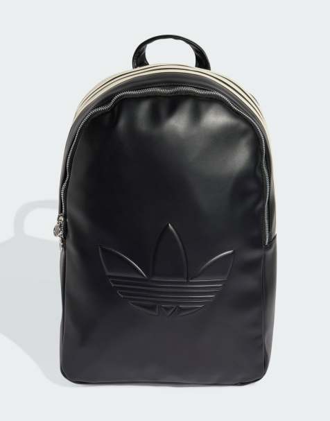 adidas Originals PU backpack with embossed trefoil in black - view 1