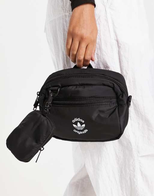 adidas Originals puffer and pouch crossbody in black ASOS