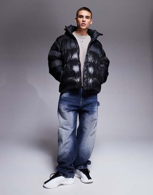 adidas Originals puffer coat in black, 2 of 4