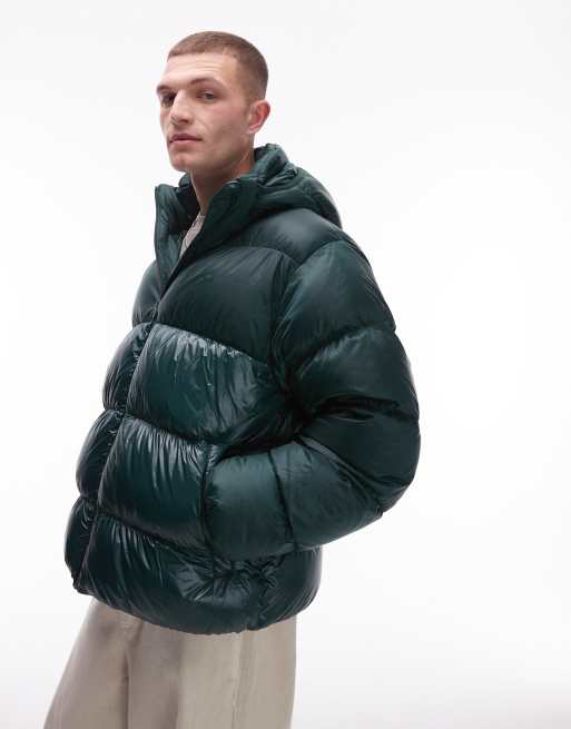 adidas Originals puffer coat in dark green