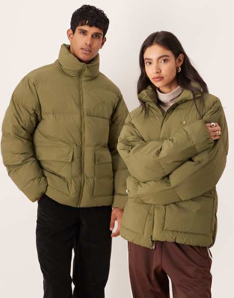 adidas Originals puffer coat in khaki